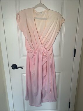 Hand Dyed Women's Pink Ombre Wrap Dress